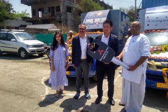 MID-DAY MEAL DISTRIBUTION VEHICLES DONATED TO NAGPUR UNIT