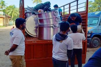 Unloading of utensils