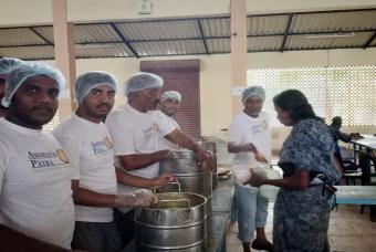 Food being served 