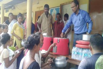 Serving begins