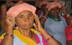 Cooks in Rajasthan learn to place cap on the head before cooking