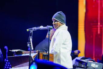 Ilaiyaraja is lost in music as his mind composes new notes.