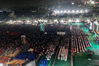 The crowd turned up in huge numbers to attend the much awaited show.