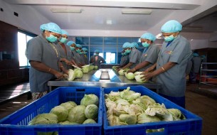 Proper hygiene is maintained to prepare a healthy meal for the children 