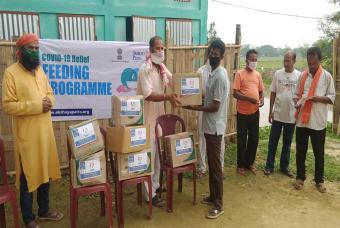 Relief materials being distributed din the region